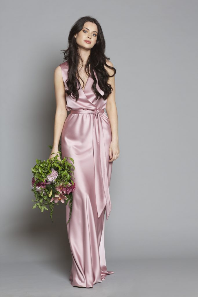 Satin Lily Dress Rose pink